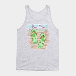 Beach Vibes - Flip Flops Art Tank Top